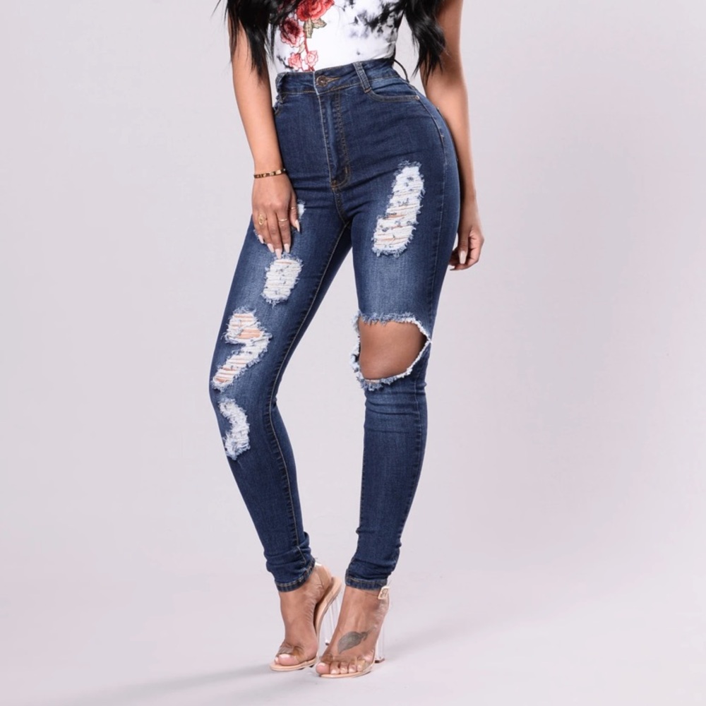 Teenage fever jeans in dark blue wash